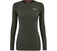 Salewa Damen Cristallo Warm Amr W L/S Tee. Longsleeve Tee, Dark Olive, XL EU