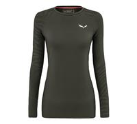 Salewa Damen Cristallo Warm Amr W L/S Tee. Longsleeve Tee, Dark Olive, S EU