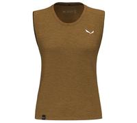 Salewa Damen Eagle Minilogo Merino Tanktop Women T-Shirt, Golden Brown, XL EU