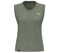 Salewa - Women's Eagle Minilogo Alpine Merino Tank Top - Merinoshirt, Gr. S 36, oliv (Shadow)