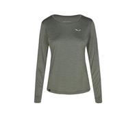 Salewa Puez Melange Dry Damen Langarmshirt grünlich grau - 42