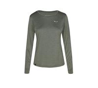 Salewa Puez Melange Dry Damen Langarmshirt grünlich grau - 36