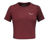 Salewa Damen Lavaredo Hemp W Crop T-shirt. S/S Tee, Syrah, XS EU