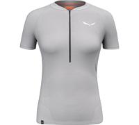 Salewa Damen Pedroc Pro Dry Half Zip T-Shirt (Größe L , grau)