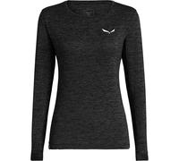 Salewa Damen Puez Melange Dry W L/S Tee Langarmshirt, black out melange, DE 40 (46/40) - L