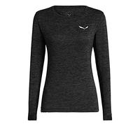 Salewa Damen Puez Melange Dry W L/S Tee Langarmshirt, black out melange, DE 36 (42/36) - S