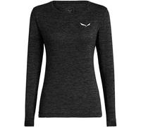 Salewa Damen Puez Melange Dry W L/S Tee Langarmshirt, black out melange, DE 42 (48/42) - XL
