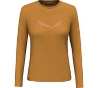 Salewa Damen Solidlogo DRY Longsleeve (Größe XL, braun)