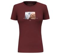 Salewa Damen Women Pure Design Dry T-Shirt W., Syrah, XL EU