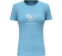 Salewa Damen Women Pure Heart Dry W T-Shirt, Air Blue, S EU