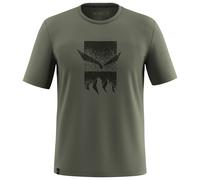 Salewa Eagle 3cime Kurzarm-t-shirt M Faded Green