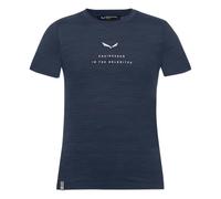 Salewa - Kid's Eagle Dry S/S Tee K - T-Shirt, Gr. 116, blau (NavyBlazerMelange)