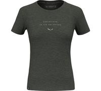 Salewa Damen Eagle Eitd Merino Women T-Shirt, Dark Olive, XL EU