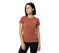Salewa Damen T-Shirt Eagle Logo Patch Etruskisches Rot Größe 36