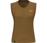 Salewa Eagle Minilogo Alpine Merino ärmelloses T-shirt XL Gold / Brown