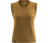 Salewa Damen Tanktop Eagle Minilogo Alpine Merino ärmellos Gold/Braun Größe S