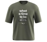 SALEWA Eagle Outside Herren-T-Shirt, Größe M S/S Tee, Faded Green, Large