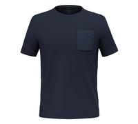 Salewa Freizeit-Tshirt Fanes Secret Poem Merino (4-Wege-Stretch, geruchsneutralsierend) navyblau Herren, Größe 50/L