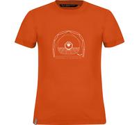 Salewa Graphic Dry S/S Kinder T-Shirts orange Größe 104 Trekking Hautfreundlich