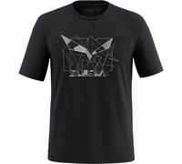 Salewa T-Shirt Eagle Geometric Kurzarm Herren Schwarz XL