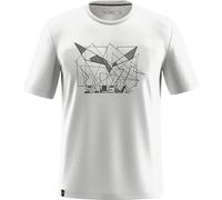 Salewa T-Shirt Eagle Geometric – Herren, Weiß, Größe XL