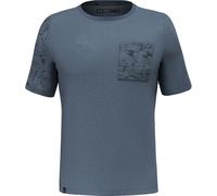 Salewa Lavaredo Hemp T-Shirt mit Brusttasche Herren , java blue - 52/XL - JAVA BLUE - Gr. XL