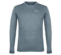 Salewa Herren Puez Melange Dry Long Sleeve Tee Mens T-Shirt, Java Blue Melange, XL EU