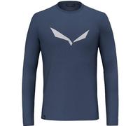 Salewa Solidlogo Dry Long Sleeve Tee Men, Blue, L