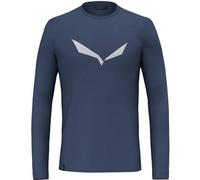 Salewa Herren Langarmshirt SOLIDLOGO DRY M L/S TEE (27340) Dark Denim Größe M