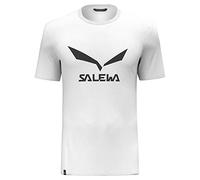 Salewa Solid Logo Dri-Rel T-Shirt weiß/Logo schwarz - S