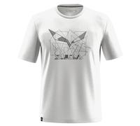Salewa Herren T-Shirt mit Adlermuster, geometrisches Muster, Größe M, Optisches Weiß, Größe XXL, optical white, XXL