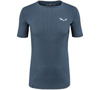 Salewa Zebru Responsive S/S Tee Blau, Herren Merino Unterwäsche, Größe XL - Farbe Dark Denim Merino