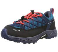 Salewa JR Wildfire Waterproof Chaussures de Randonnée Basses, Caneel Bay/Fluo Coral, 33 EU