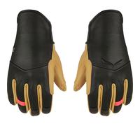 Salewa Ortles Am Leather Damen Fingerhandschuhe schwarz Größe L Bergsteigen | Eisklettern | Hochtour Widerstandsfähig Merinowolle