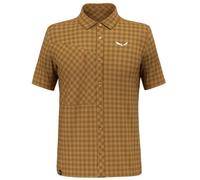 Salewa Puez Dry Short Sleeve Shirt Men, Golden Brown, M