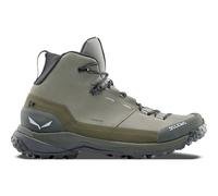 Salewa Wanderschuhe Puez Leather Mid Powertex (Trekking, Nubukleder, wasserdicht) huntergrün/olive Herren, Größe Euro (US) 43 (10)