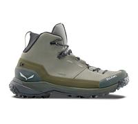 Salewa Puez Leather Mid Powertex Wanderschuhe grau/schilfgrün - 40.5