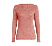 Salewa Puez Melange Dry - Langarmshirt Wandern - Damen I46 D40 Light Red