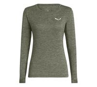 Salewa Puez Melange Dry Damen Langarmshirt grünlich grau - 38