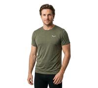 Salewa Funktionsshirt Puez Melange Dry kurz Herren Größe 50 Dark Green/White/Dark Green