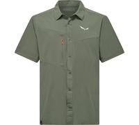 Salewa Kurzarmhemd Puez S/S – leichtes Trekking-Shirt für Herren – Gr. S (46) oliv (Faded Green)