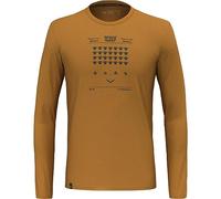 Salewa Pure Space Game Merino T-Shirt Men, golden Brown, L
