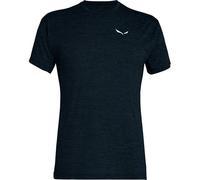 Salewa T-Shirt Puez Melange Dryton Kurzarm Blau/Schwarz Gr. L 50