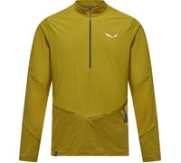 Salewa - Schnitt / Passform winddichte und atmungsaktive Schicht - Pedroc Dry Wind HZ Tee M Olive Oil für Herren aus Baumwolle - Größe M - Gelb Gelb M