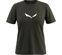 Salewa Damen T-Shirt Solidlogo Dri-Release kurzarm chromgrün Größe 36