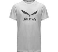 Salewa Solid Logo Dri-Rel T-Shirt weiß/Logo schwarz - 3XL