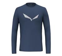 Salewa Solidlogo Dry Long Sleeve Tee Men, Blue, XL