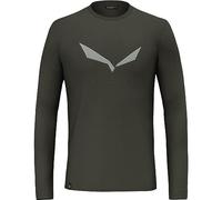 Salewa Solidlogo Dry Long Sleeve Tee Men, Dark Olive, 2XL