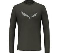 Salewa Solidlogo Dry Long Sleeve Tee Men, Dark Olive, XL