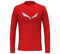 Salewa Solidlogo Dry Long Sleeve Tee Men, Flame, S